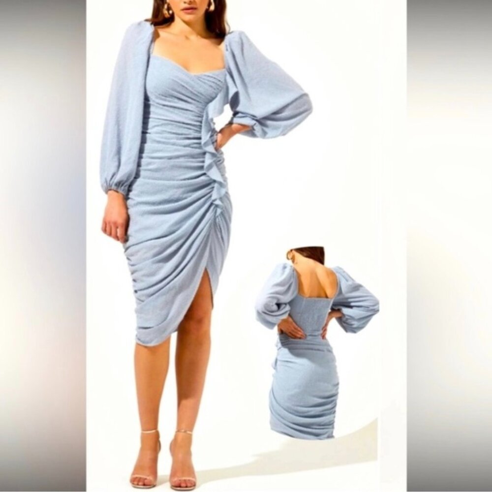 ASTR The Label Athens Light Blue Dress Medium